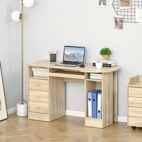 Computer Desk with Storage - Natural