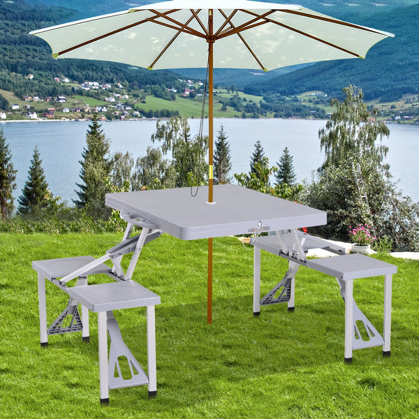 Outdoor Camping Portable Folding Table - Grey
