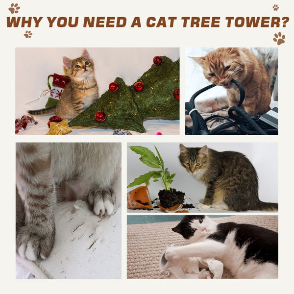 39" Cat Tree Activity Centre - Deep Cream