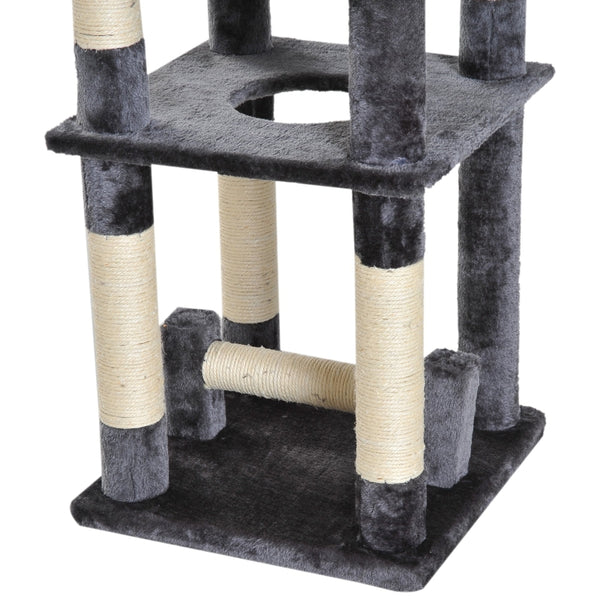 52" Multilevel Cat Tree Activity Centre - Grey