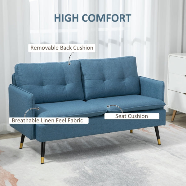 55" Loveseat Sofa - Dark Blue